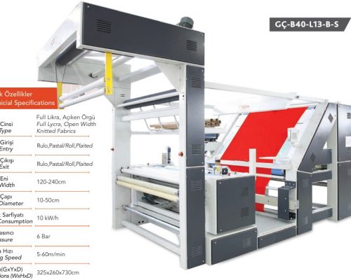 FULL LİKRALI AÇIK EN ÖRGÜ MAMUL KUMAŞ KONTROL MAKİNASI - GÇ-B40-L13-B-S